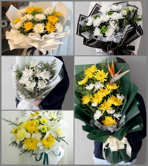 山东德州陵城区前孙镇白事花束代送